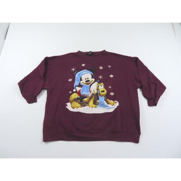 Mickey Unlimited Tops - Mickey Mouse Goofy Sweatshirt, Jerry Leigh, Winter, XL 1990s